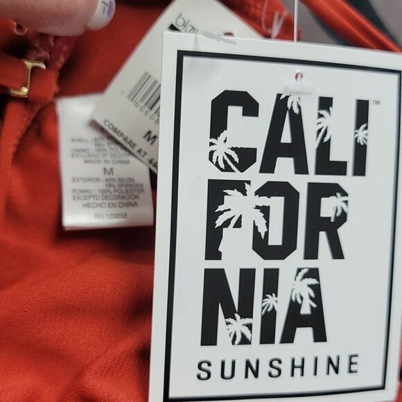 California Sunshine Twist Front Bandeau Swim Top - Picture 9 of 9